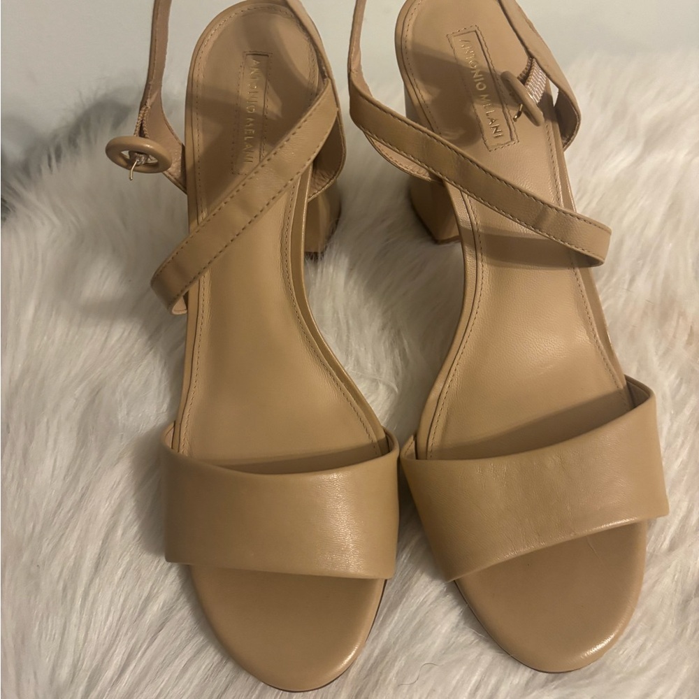 ANTONIO MELANI Tan Strappy Heels